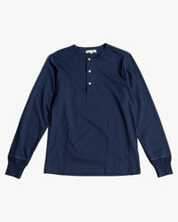 Merz b. Schwanen Originals 2M06 Classic Fit Sturdy Jersey L/S Henley - Ink Blue | Merz b. Schwanen T Shirts | Jeanstore