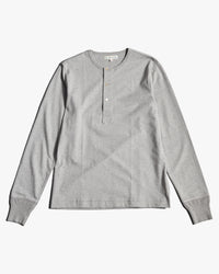 Merz b. Schwanen Originals 2M06 Classic Fit Sturdy Jersey L/S Henley - Grey Melange