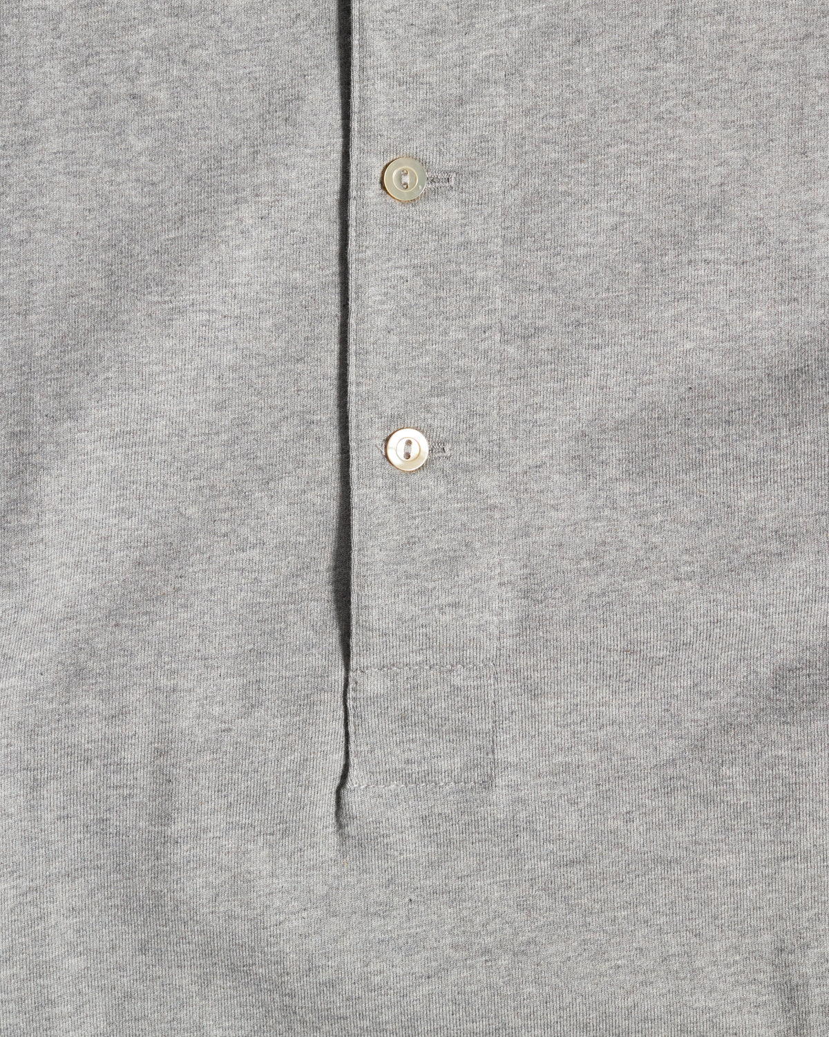 Merz b. Schwanen Originals 2M06 Classic Fit Sturdy Jersey L/S Henley - Grey Melange