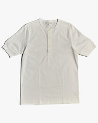 Merz b. Schwanen 2M07 6.8oz Refined S/S Henley - White