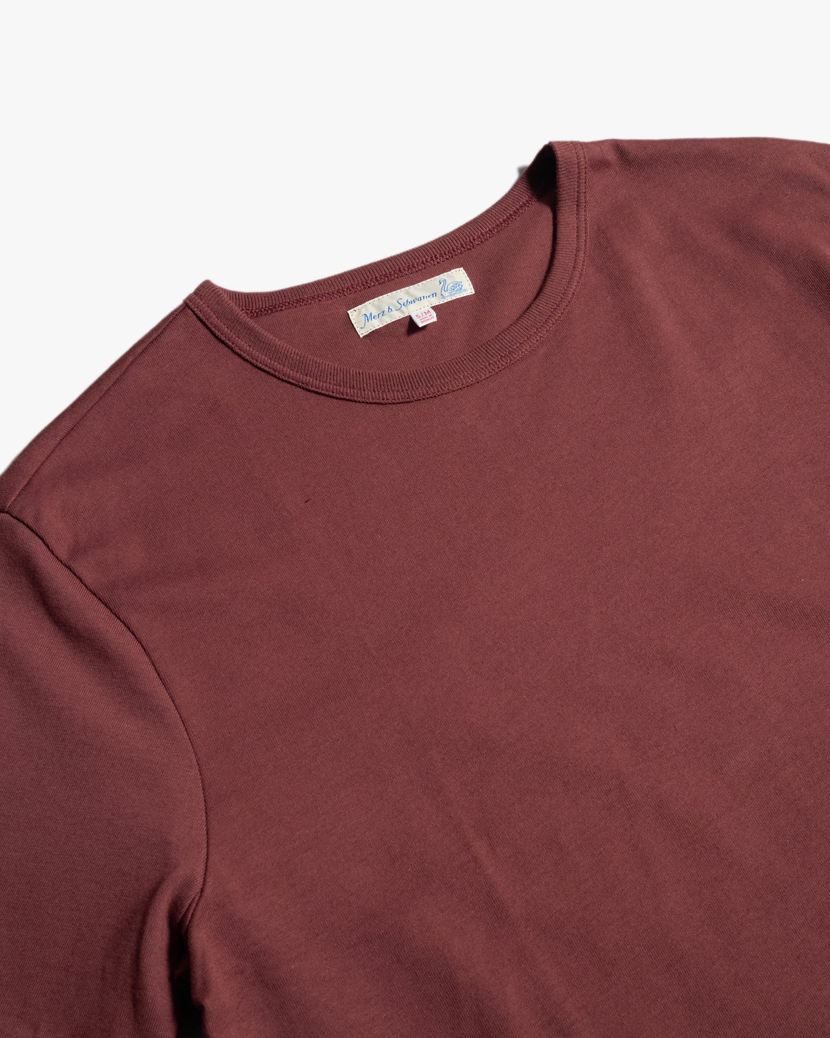 Merz b. Schwanen Originals 2M15 Classic Fit Sturdy Jersey Tee - Burgundy