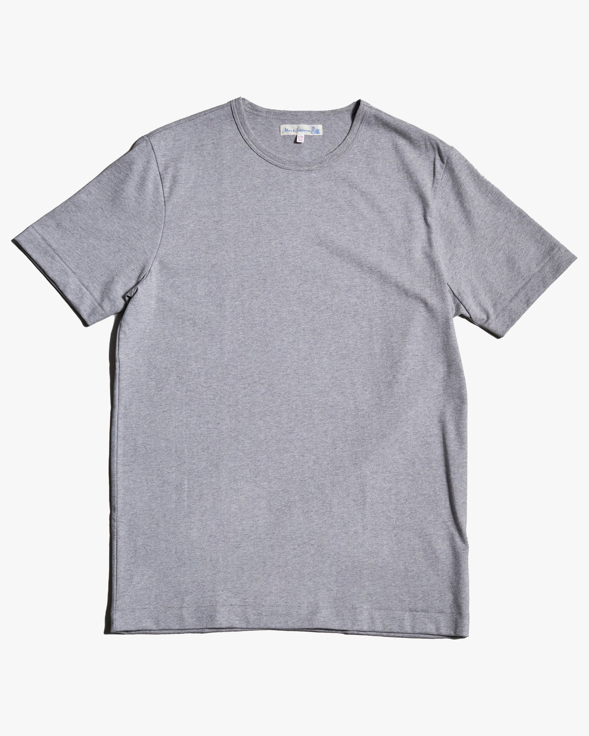 Merz b. Schwanen 2M15 6.8oz Classic Fit Sturdy Jersey Tee - Grey Melange
