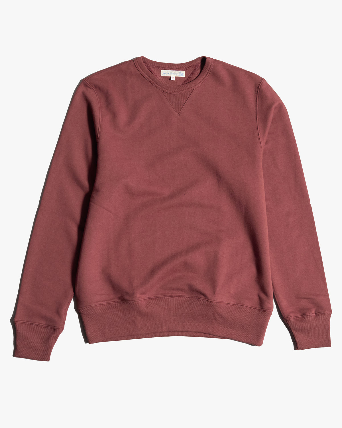 Merz b. Schwanen Originals 3M46 Vintage Loopback Fleece Sweatshirt - Burgundy