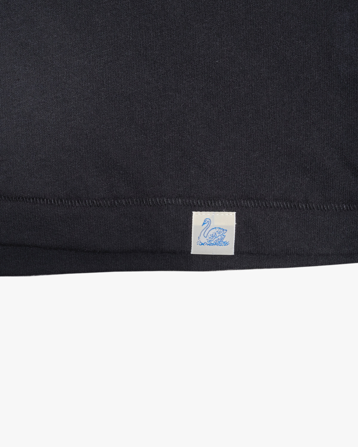 Merz b. Schwanen CASHPL01 Premium Cotton & Cashmere L/S Polo Shirt - Deep Black