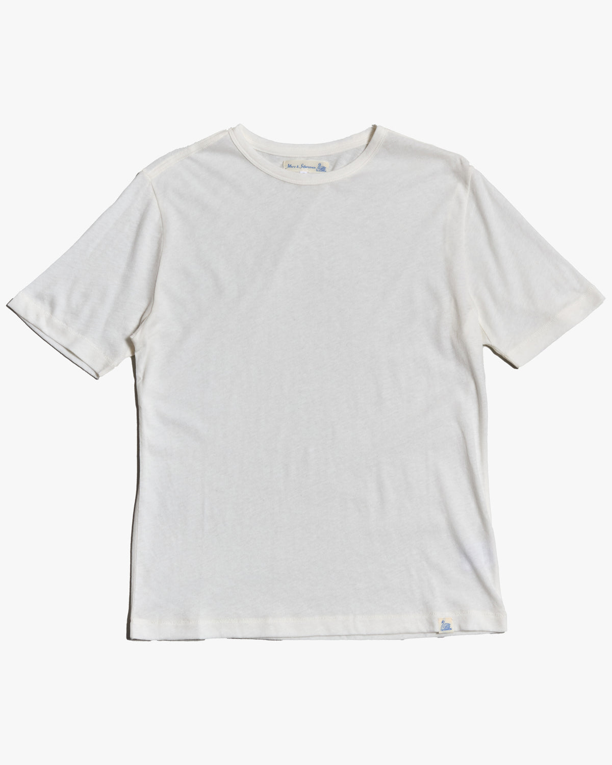 Merz b. Schwanen CASHTEE01 Premium Cotton & Cashmere Tee - Nature | Merz b. Schwanen T Shirts | JEANSTORE