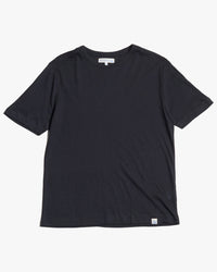 Merz b. Schwanen CASHTEE01 Premium Cotton & Cashmere Tee - Deep Black