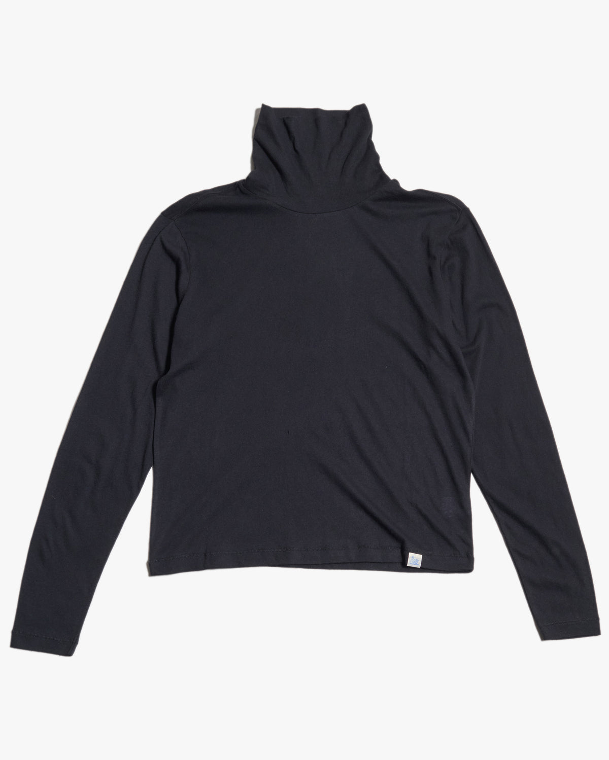 Merz b. Schwanen CASHTL01 Premium Cotton & Cashmere Turtleneck - Deep Black