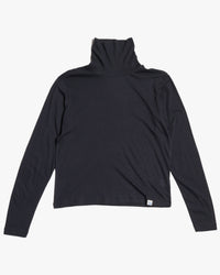 Merz b. Schwanen CASHTL01 Premium Cotton & Cashmere Turtleneck - Deep Black