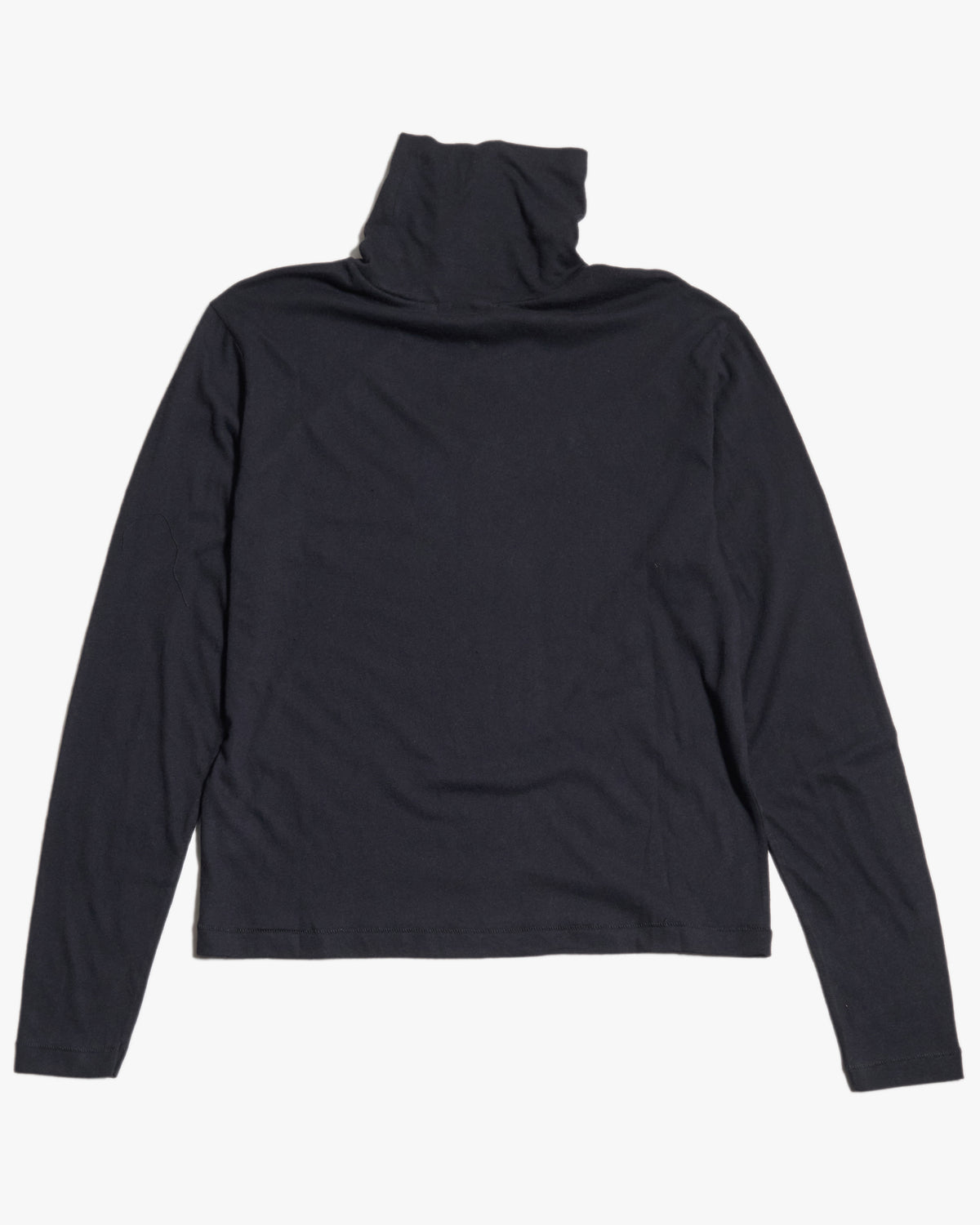 Merz b. Schwanen CASHTL01 Premium Cotton & Cashmere Turtleneck - Deep Black