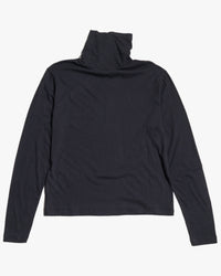 Merz b. Schwanen CASHTL01 Premium Cotton & Cashmere Turtleneck - Deep Black