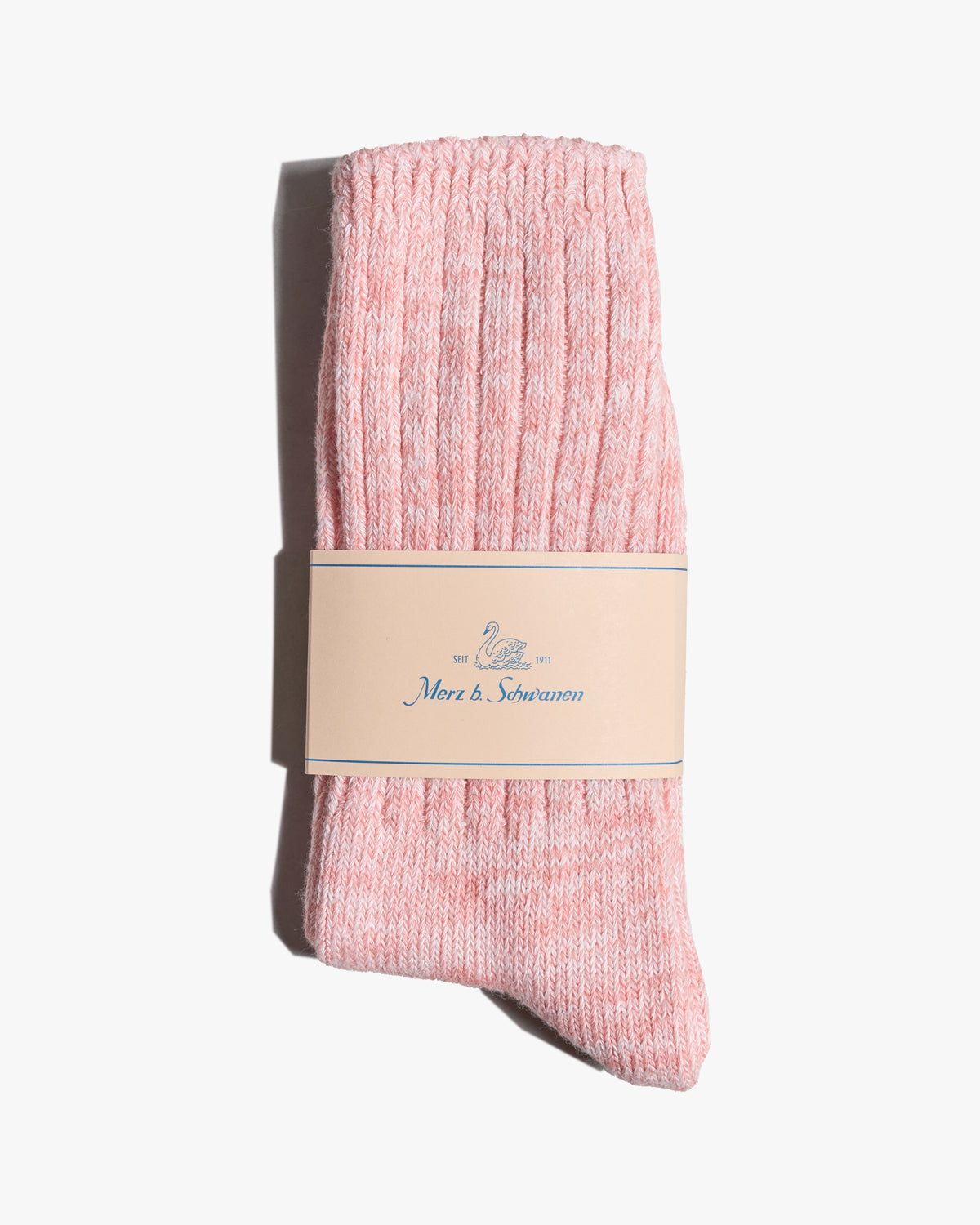Merz b. Schwanen GS07 Melange Cotton Socks - Peach / Nature | Merz b. Schwanen Socks | JEANSTORE