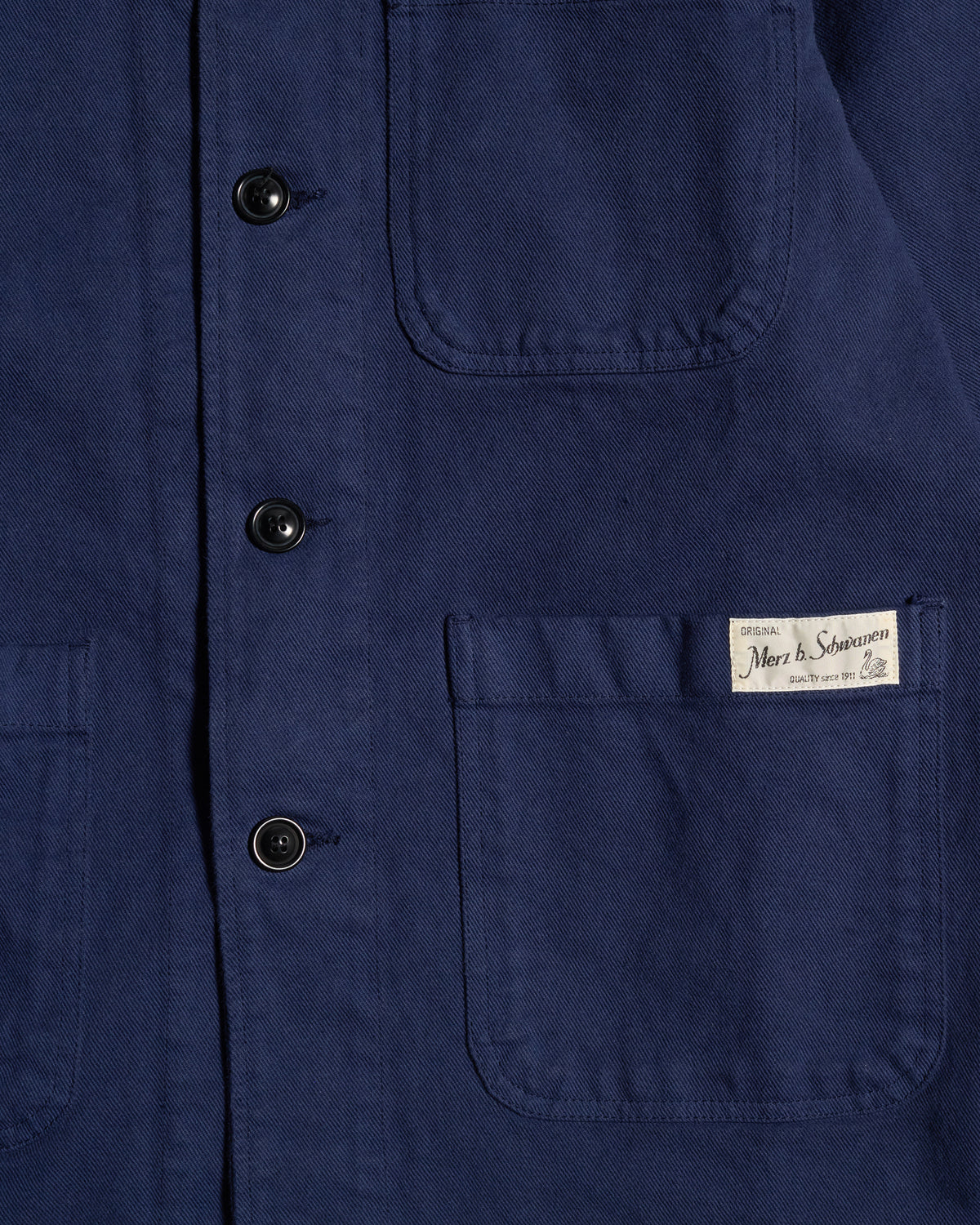 Merz b. Schwanen JKT05 Workers Cotton Twill Jacket - Ink Blue | Merz b. Schwanen Jackets & Coats | Jeanstore