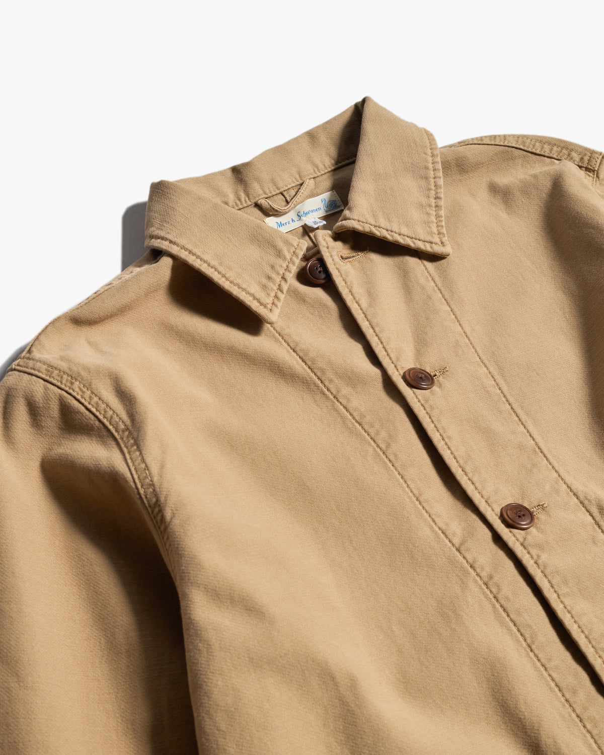 Merz b. Schwanen JKT08SC Cropped Workers Jacket - Dusted Khaki