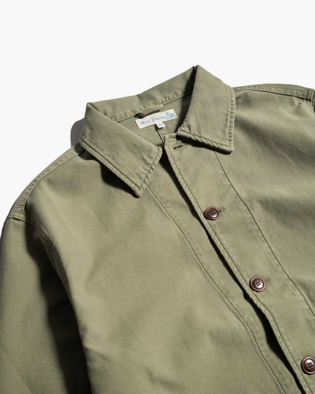 Merz b. Schwanen JKT08SC Cropped Workers Jacket - Army | Merz b. Schwanen Jackets & Coats | Jeanstore