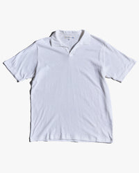 Merz b. Schwanen LINEN02 Relaxed Linen-Cotton Polo Shirt - White | Merz b. Schwanen Polo Shirts | JEANSTORE