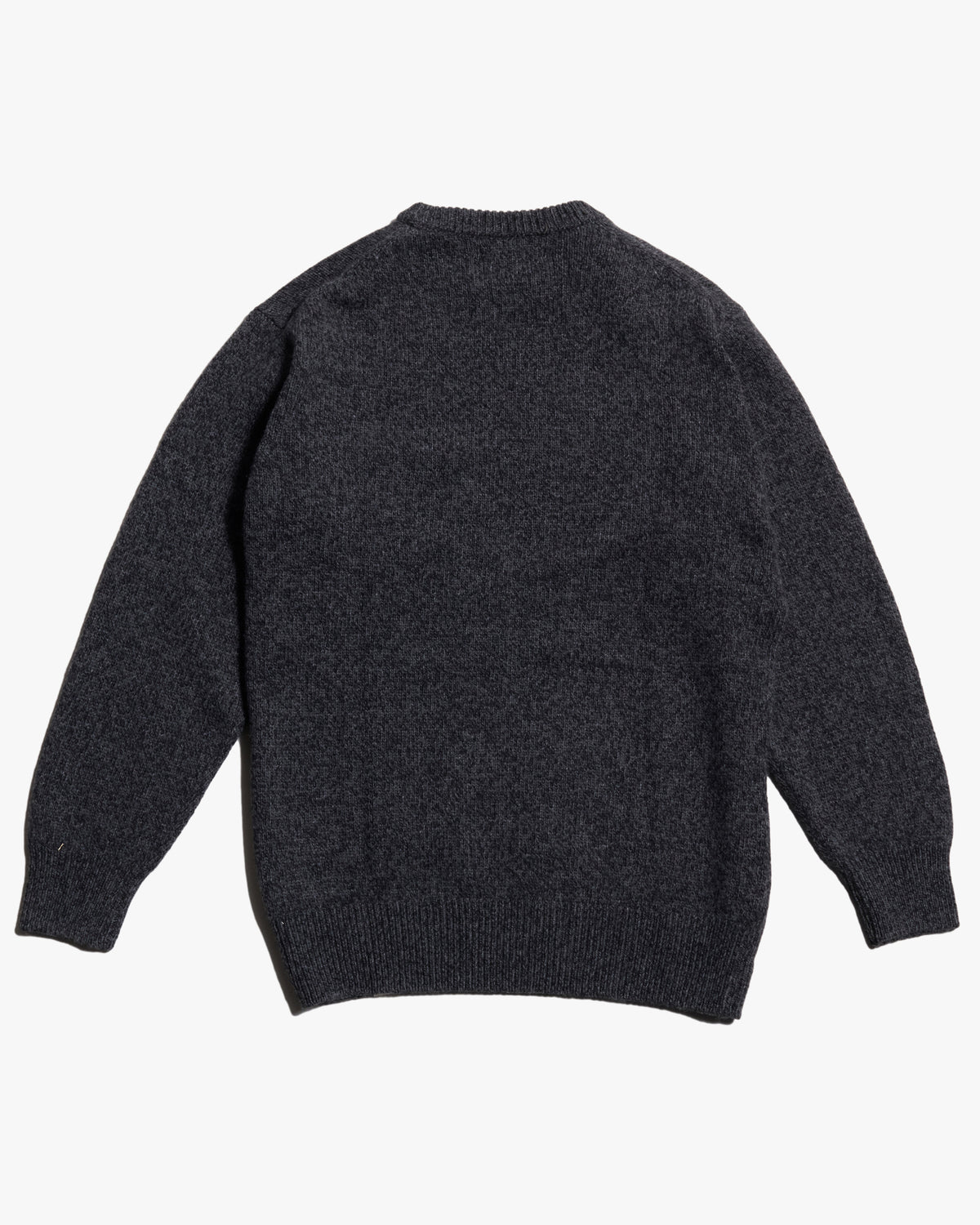 Merz b. Schwanen Good Basics LOCC01 Merino Wool & Cashmere Relaxed Pullover - Grey Melange / Black