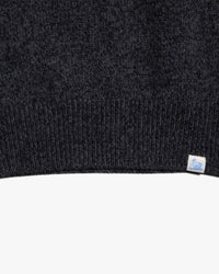 Merz b. Schwanen Good Basics LOCC01 Merino Wool & Cashmere Relaxed Pullover - Grey Melange / Black