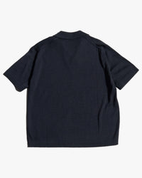 Merz b. Schwanen MERINOPOLO01 Knitted Merino Wool Polo Shirt - Deep Black