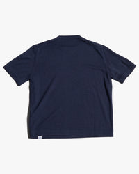 Merz b. Schwanen MERINOTEE01 Knitted Merino Wool Tee - Dark Navy