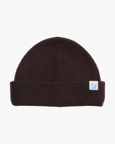 Merz b. Schwanen MWBN05 Merino Wool Watch Cap - Coffee | Merz b. Schwanen Hats | Jeanstore