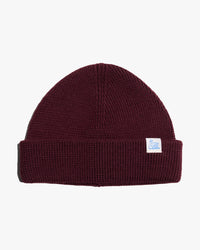 Merz b. Schwanen Good Basics MWBN05 Merino Wool Watch Cap - Burgundy | Merz b. Schwanen Hats | Jeanstore