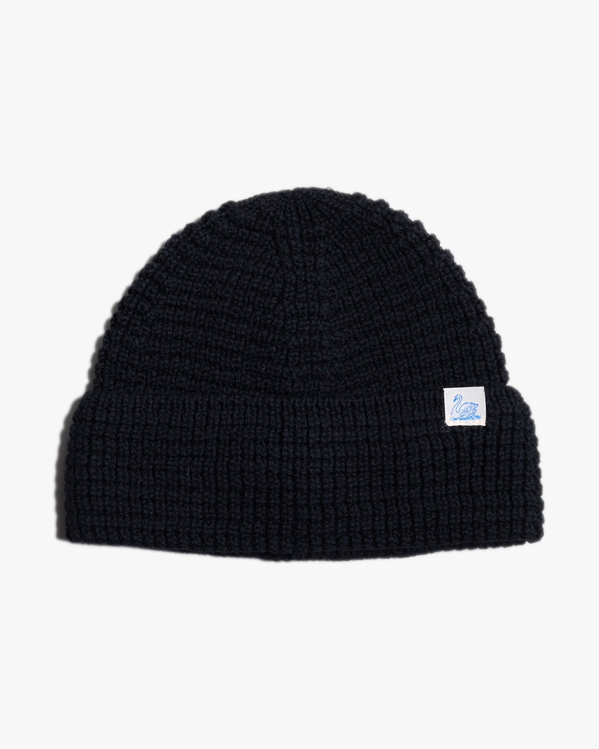 Merz b. Schwanen Good Basics MWBN06 Merino Wool Waffle Beanie - Deep Black | Merz b. Schwanen Hats | JEANSTORE