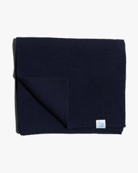 Merz b. Schwanen Good Basics MWSC01 Merino Wool Ribbed Scarf - Dark Navy | Merz b. Schwanen Scarves | Jeanstore