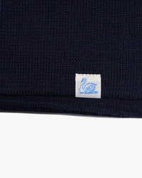Merz b. Schwanen Good Basics MWSC01 Merino Wool Ribbed Scarf - Dark Navy | Merz b. Schwanen Scarves | Jeanstore