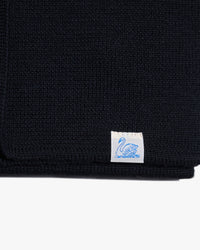 Merz b. Schwanen Good Basics MWSC01 Merino Wool Ribbed Scarf - Deep Black | Merz b. Schwanen Scarves | Jeanstore