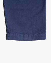 Merz b. Schwanen PANTS05 Workers Cotton Twill Drawstring Pants - Ink Blue | Merz b. Schwanen Chinos & Trousers | Jeanstore