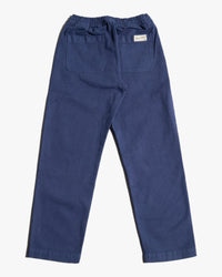 Merz b. Schwanen PANTS05 Workers Cotton Twill Drawstring Pants - Ink Blue | Merz b. Schwanen Chinos & Trousers | Jeanstore