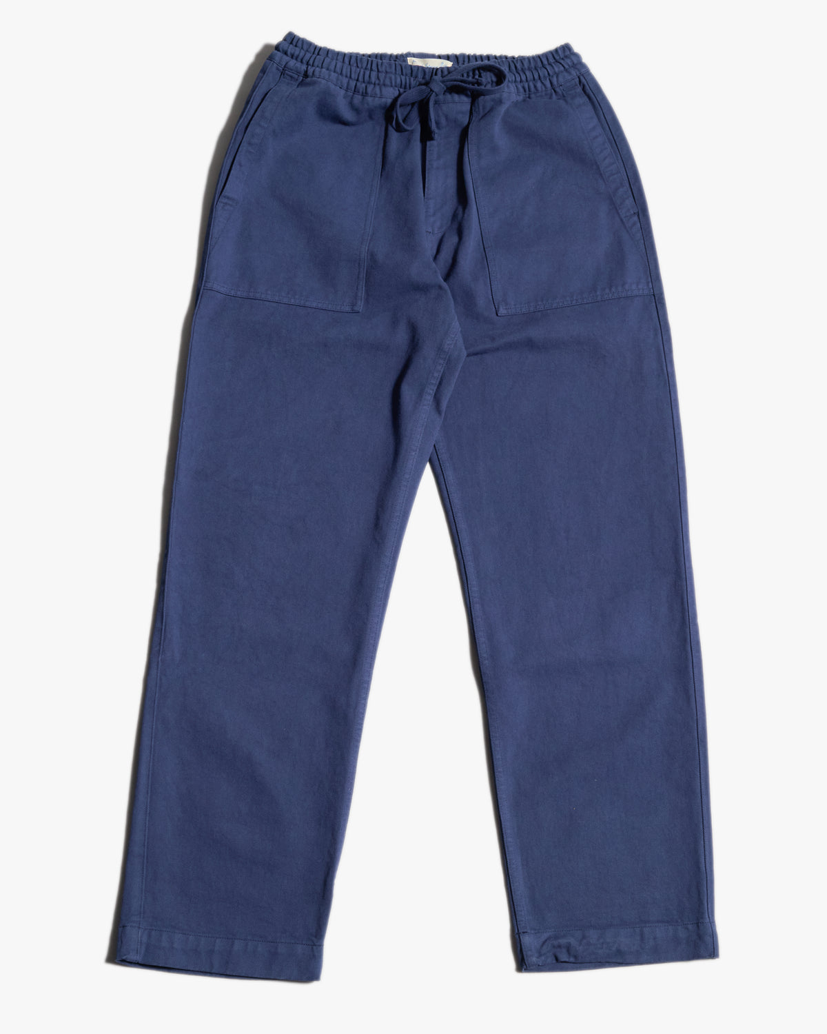 Merz b. Schwanen PANTS05 Workers Cotton Twill Drawstring Pants - Ink Blue | Merz b. Schwanen Chinos & Trousers | Jeanstore