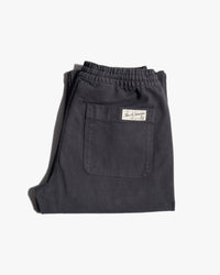 Merz b. Schwanen PANTS05 Workers Cotton Twill Drawstring Pants - Charcoal