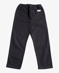 Merz b. Schwanen PANTS05 Workers Cotton Twill Drawstring Pants - Charcoal