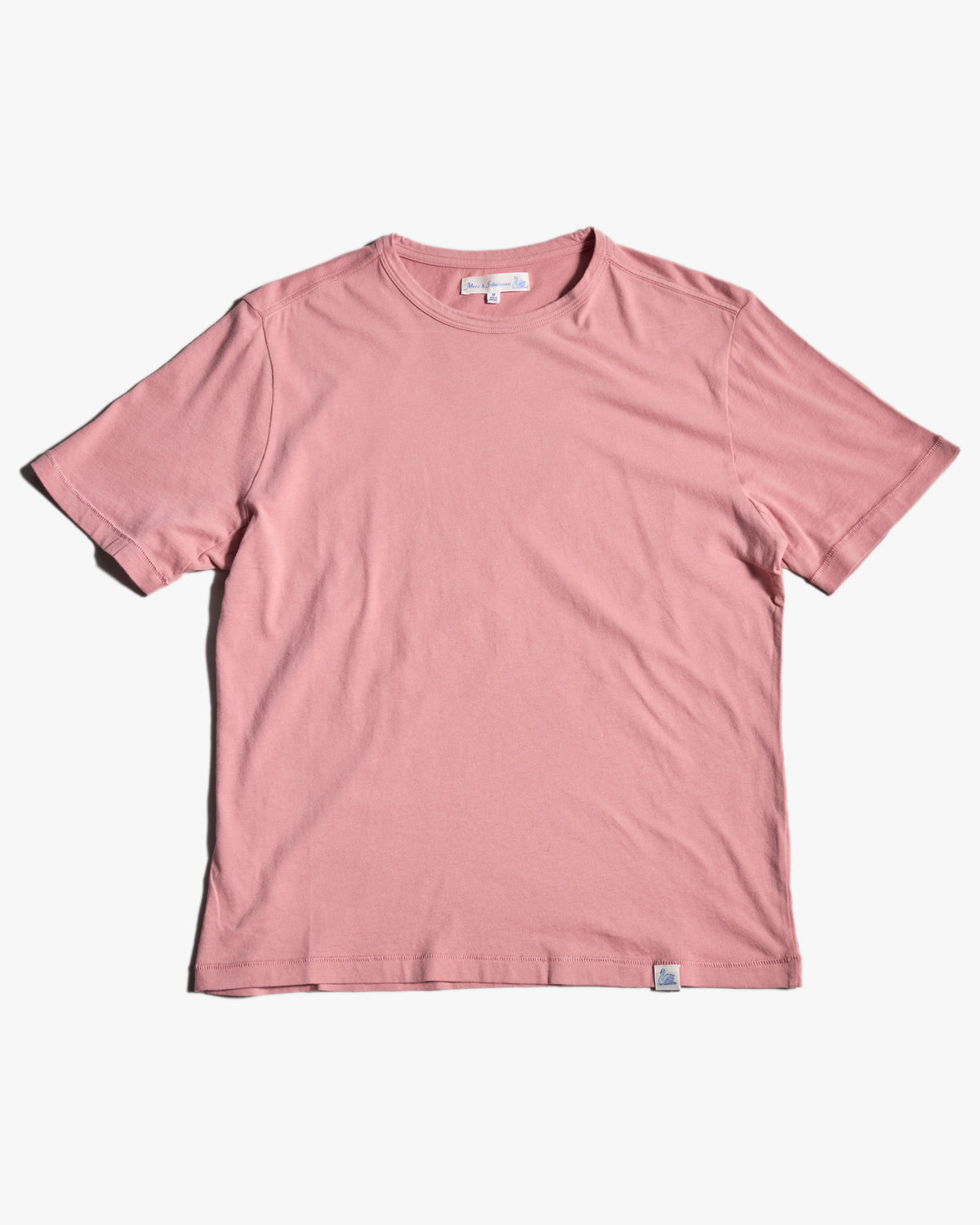 Merz b. Schwanen PIMATEE01 4.1oz Soft Pima Cotton Relaxed Tee - Rosewood