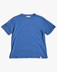 Merz b. Schwanen PIMATEE01 4.1oz Soft Pima Cotton Relaxed Tee - Indigo Mid Wash