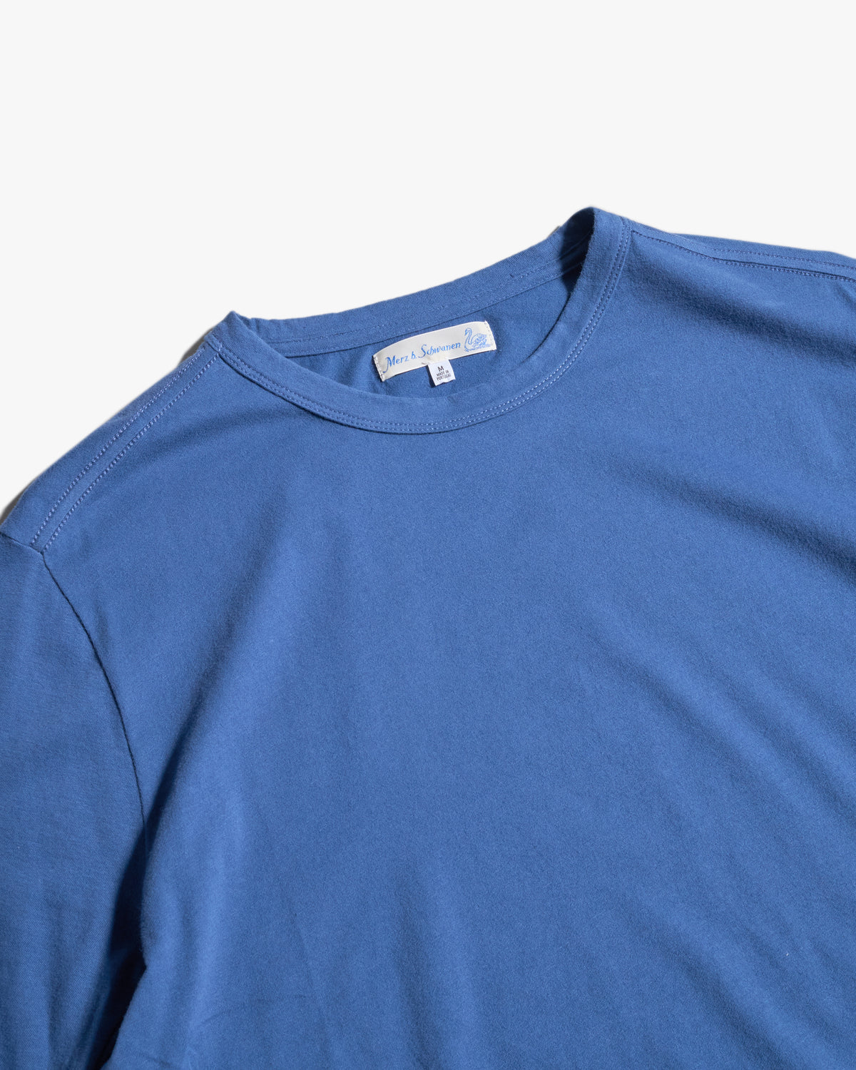 Merz b. Schwanen PIMATEE01 4.1oz Soft Pima Cotton Relaxed Tee - Indigo