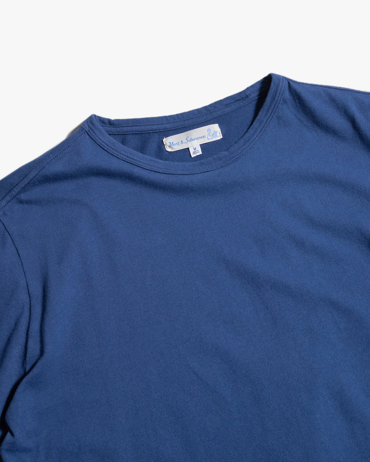 Merz b. Schwanen PIMATEE01 4.1oz Soft Pima Cotton Relaxed Tee - Ink Blue