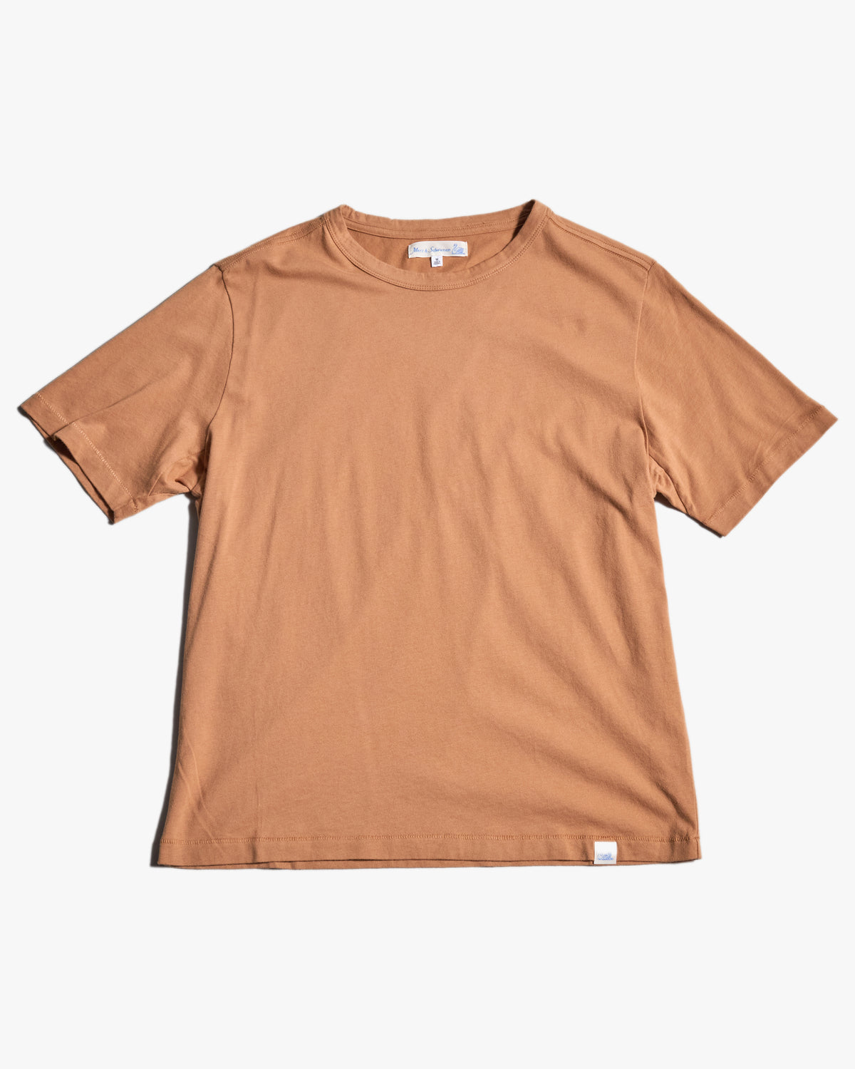 Merz b. Schwanen PIMATEE01 4.1oz Soft Pima Cotton Relaxed Tee - Caramel