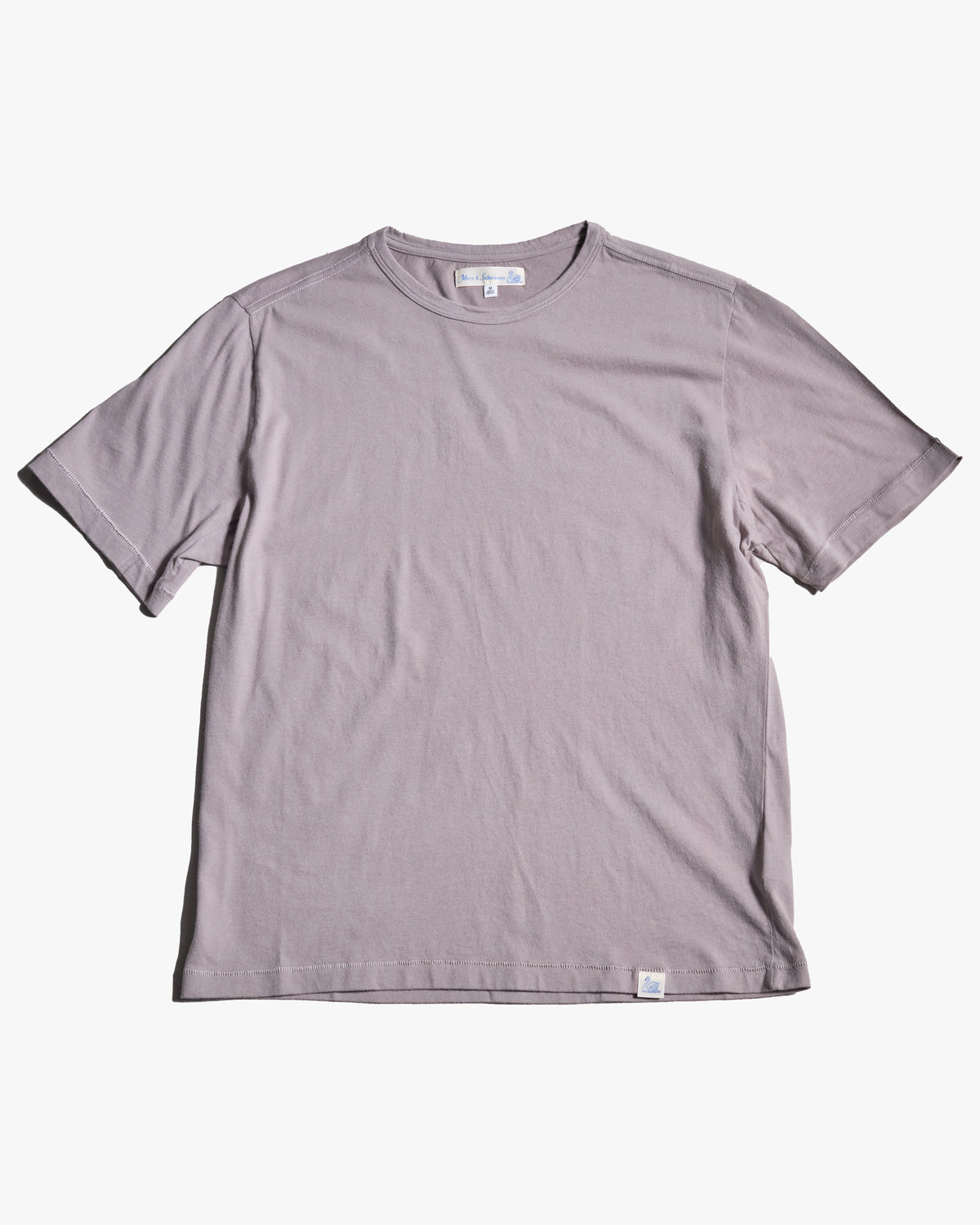 Merz b. Schwanen PIMATEE01 4.1oz Soft Pima Cotton Relaxed Tee - Basalt