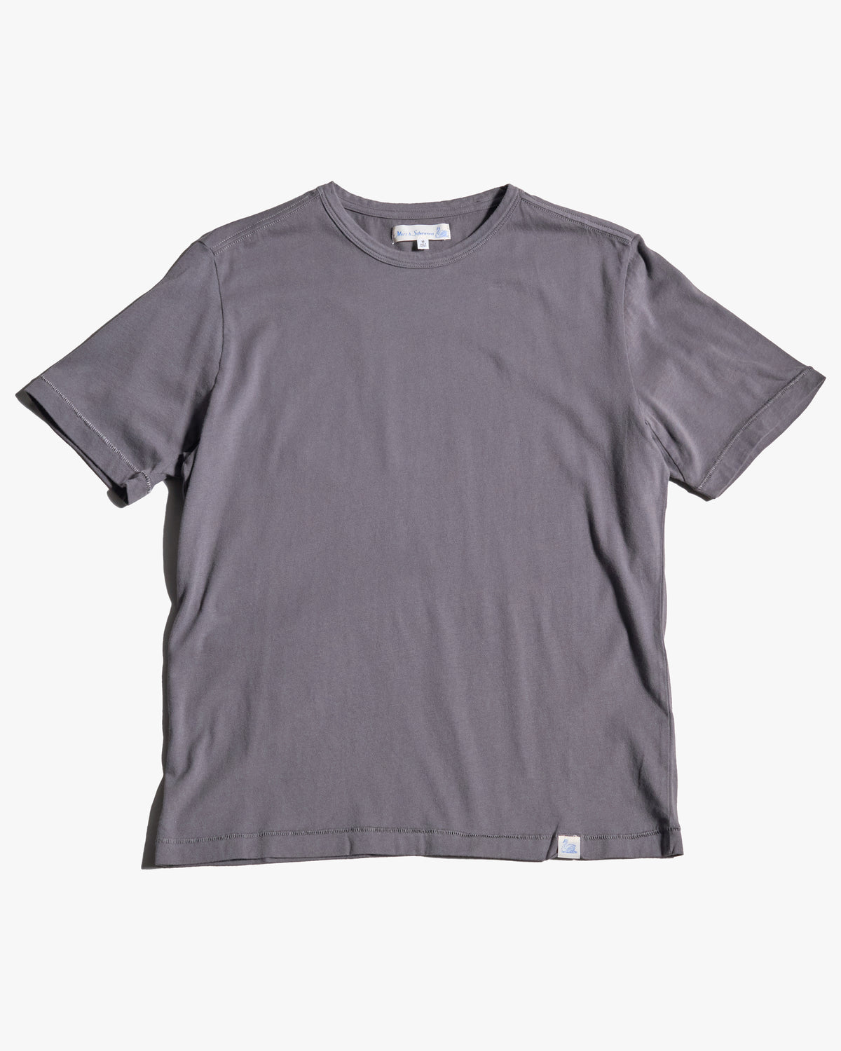 Merz b. Schwanen PIMATEE01 4.1oz Soft Pima Cotton Relaxed Tee - Concrete