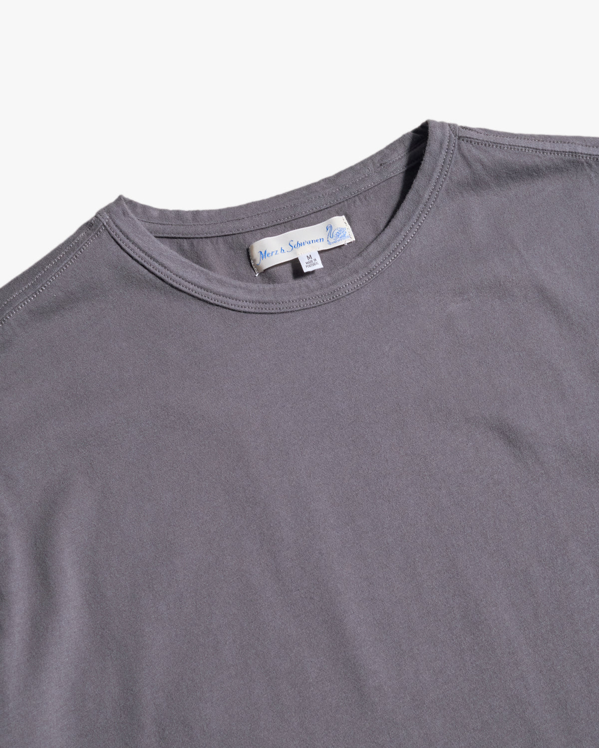 Merz b. Schwanen PIMATEE01 4.1oz Soft Pima Cotton Relaxed Tee - Concrete