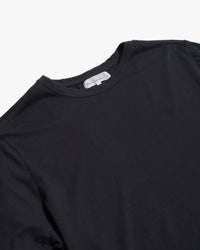 Merz b. Schwanen PIMATEE01 4.1oz Soft Pima Cotton Relaxed Tee - Deep Black