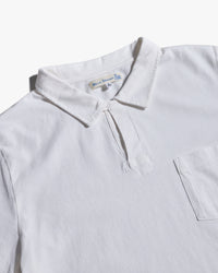Merz b. Schwanen POLO01 Cotton Jersey S/S Polo Shirt - White
