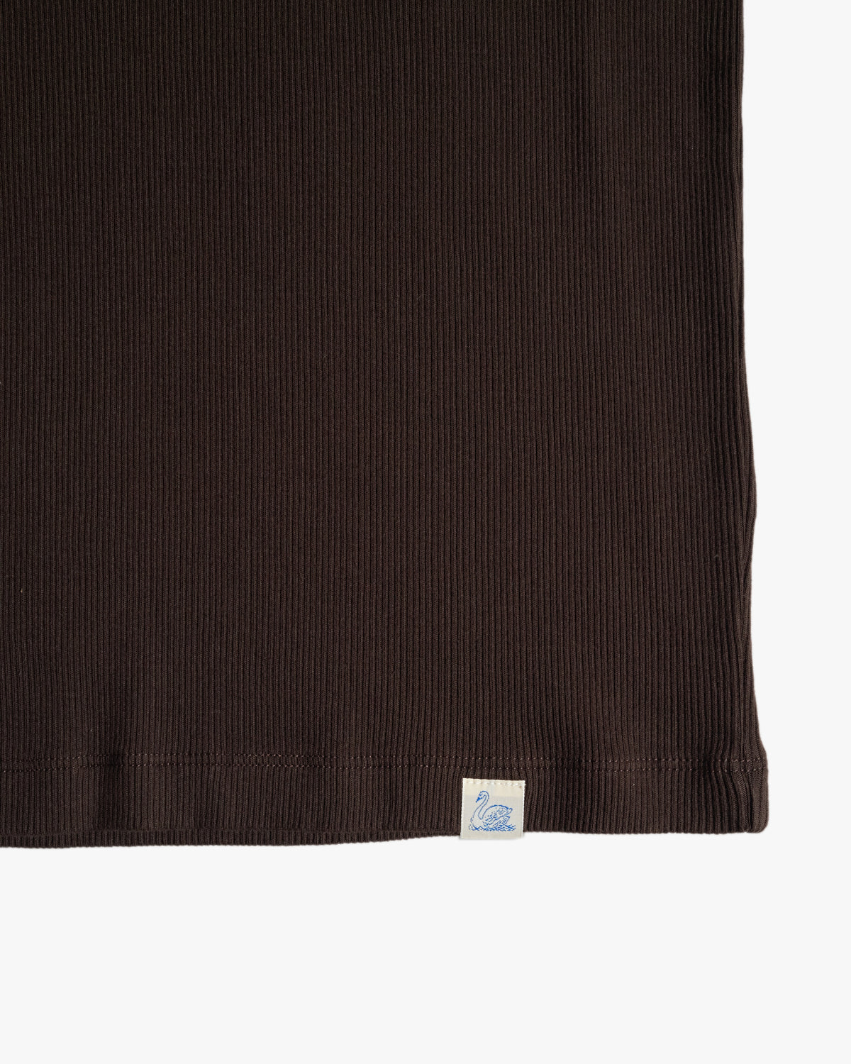Merz b. Schwanen RIBTANK01 Ribbed Tank Top - Espresso
