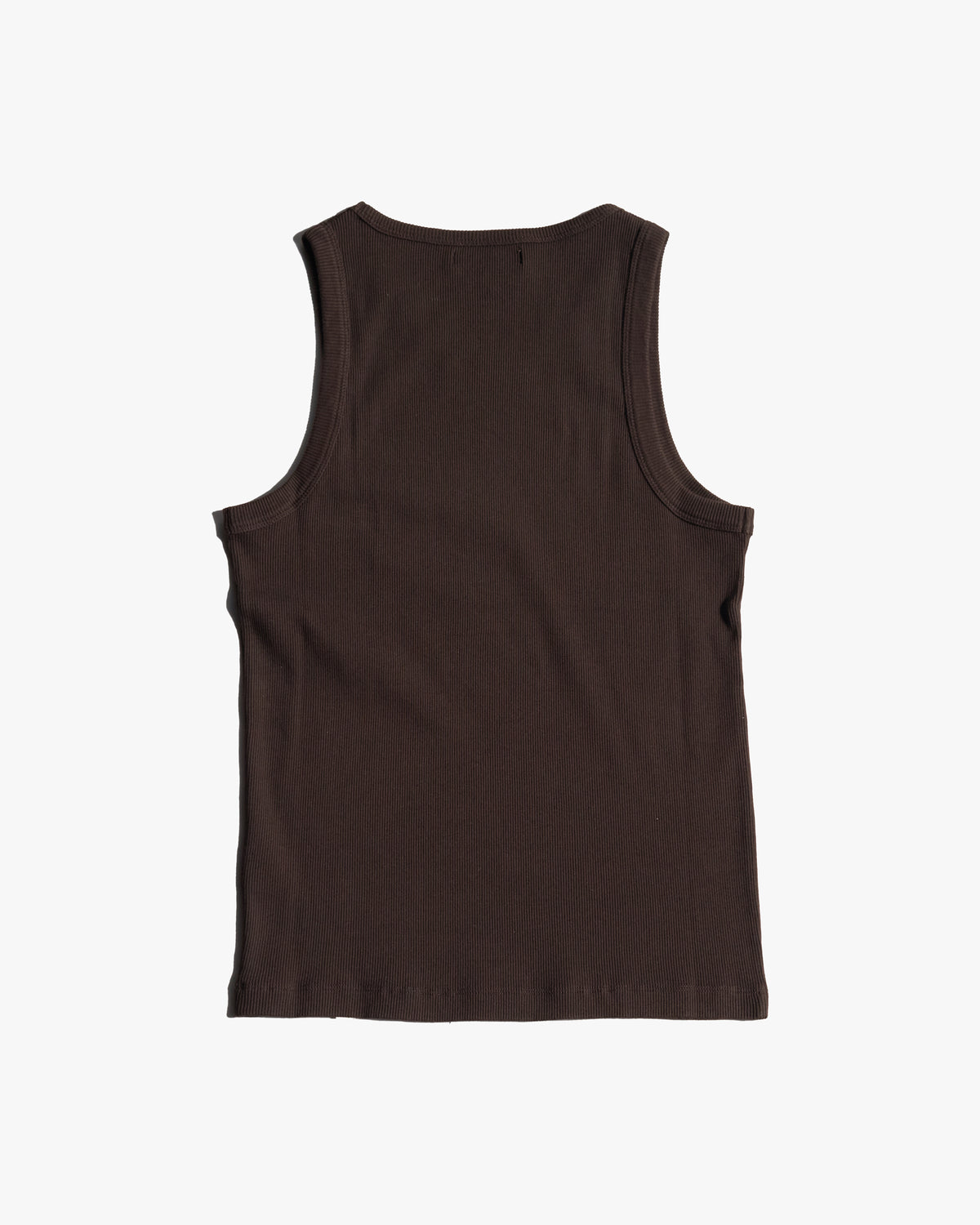 Merz b. Schwanen RIBTANK01 Ribbed Tank Top - Espresso