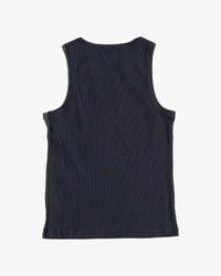 Merz b. Schwanen RIBTANK01 7.2oz Ribbed Tank Top - Deep Black | Merz b. Schwanen T Shirts | JEANSTORE