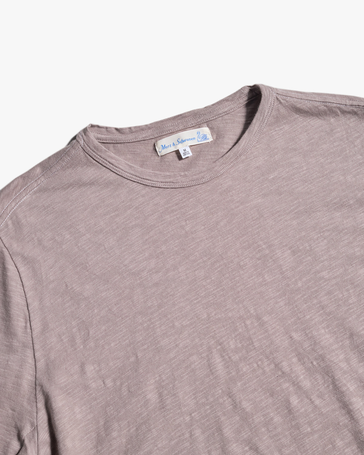 Merz b. Schwanen SCT04 4.9oz Pima Slub Cotton Relaxed Tee - Faded Grain