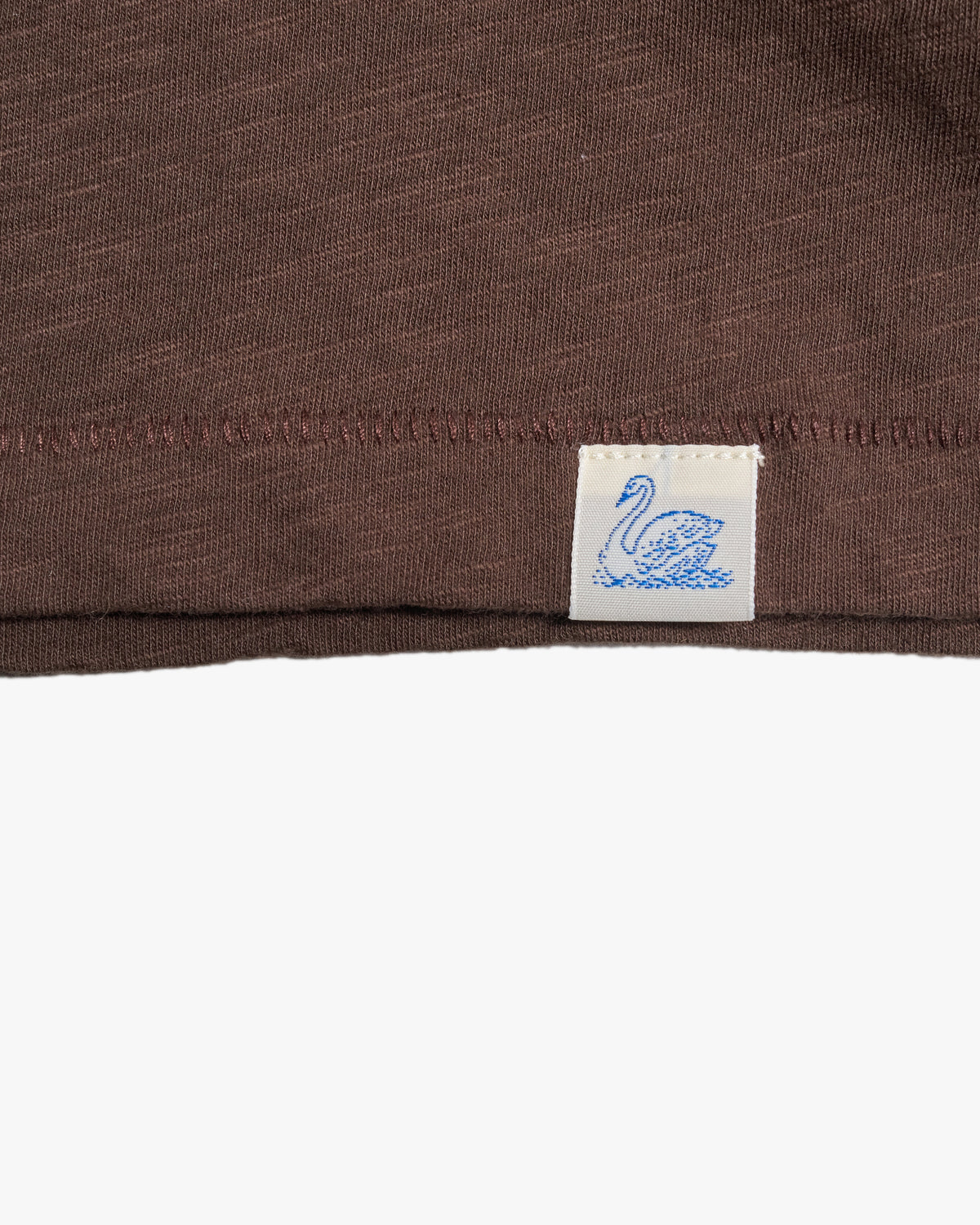 Merz b. Schwanen SCT04 4.9oz Pima Slub Cotton Relaxed Tee - Chocolate | Merz b. Schwanen T Shirts | JEANSTORE