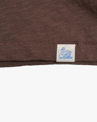 Merz b. Schwanen SCT04 4.9oz Pima Slub Cotton Relaxed Tee - Chocolate | Merz b. Schwanen T Shirts | JEANSTORE